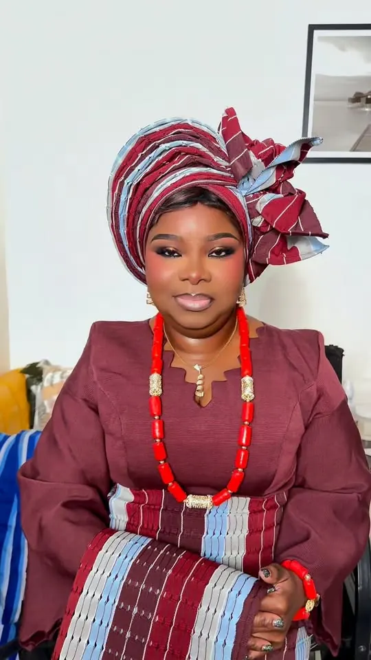 Makeup and gele for a mama celebrant by Modupe Oge